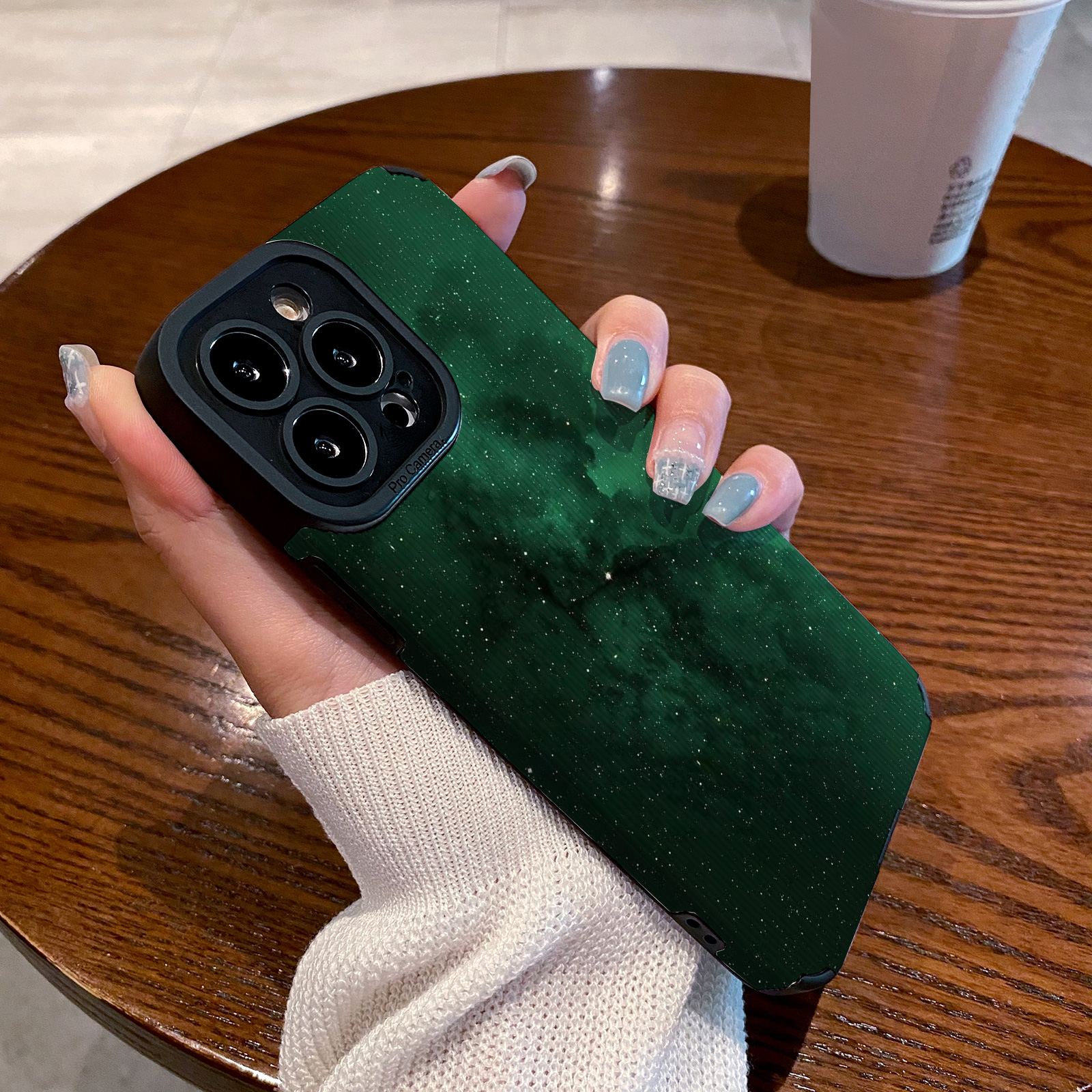 适用小米14 13 11 10 13ultra 12青春版 11ultra手机壳8 9 17 10 pro保护套墨绿星空烟雾男女创意个性高级感