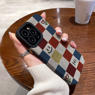 70se 适用华为荣耀100 男新款 pro手机壳翻毛皮秋冬格子笑脸30s青春版 荣耀magic6高级情侣保护套