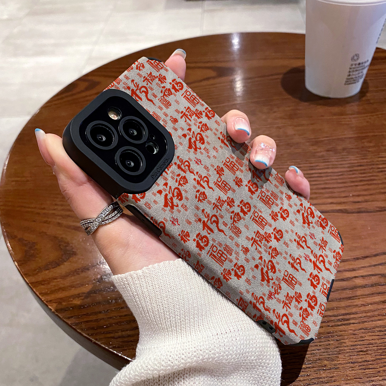 适用华为荣耀400 300 200 100 90 80 70se 60 50 pro手机壳2025新年款翻毛皮满屏红色福字防摔皮质高级保护套