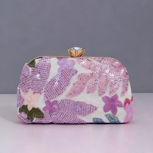 刺绣晚宴包手工刺绣贴花中国风亮片小众手拿包晚装包礼服包旗袍包