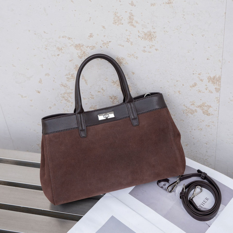 欧美秋冬款磨砂牛皮女士包袋气质熟女手提通勤时尚绒毛真皮软经典