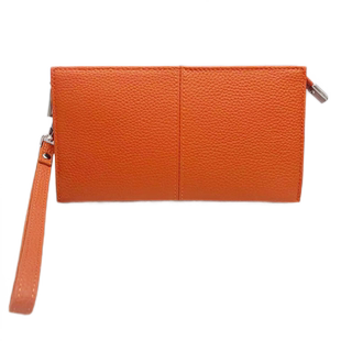 2025新款真皮长款大钞夹小手包软牛皮手拎钱包女大容量双袋放手机