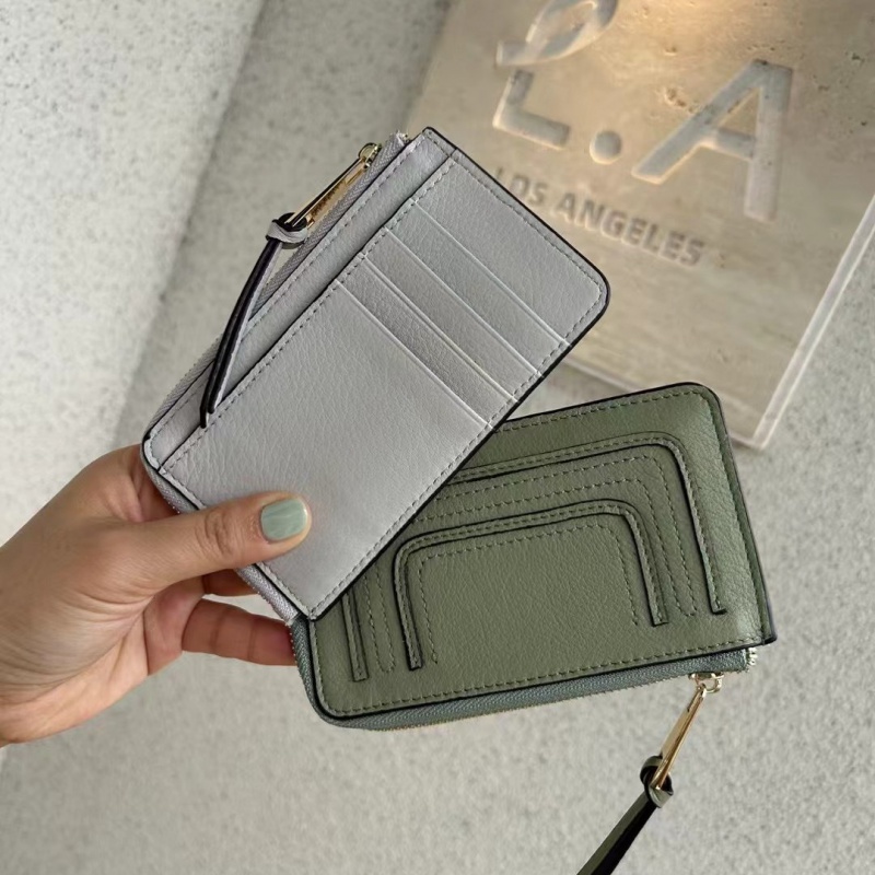 头层牛皮卡包女小众真皮超薄卡片包 新款时尚拉链小巧零钱包卡夹