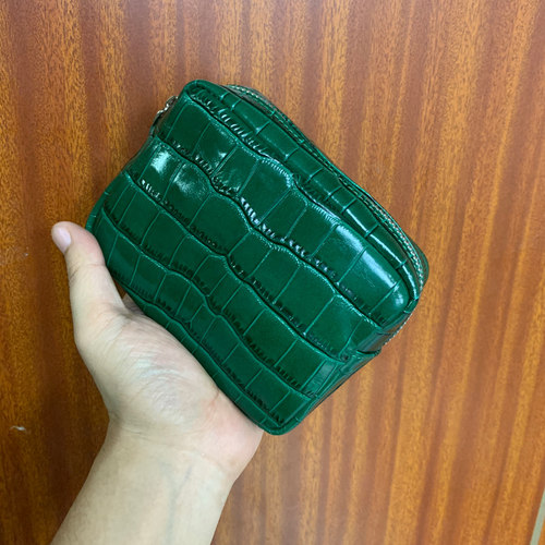 草木生鳄鱼纹真皮零钱钥匙包小包
