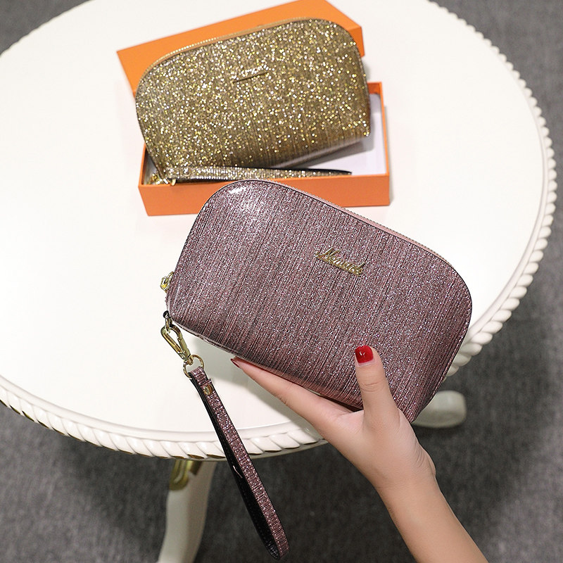 2020夏季新款真皮小手包女大容量零钱包休闲百搭贝壳包手拎手机包