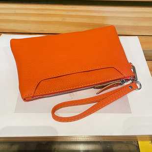 散步手包放手机真皮手拿包买菜大钞头层牛皮手拎零钱包女小巧轻便