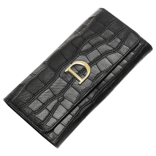 时尚新款女士钱夹2026新款头层牛皮长款钱包鳄鱼纹多功能皮夹子