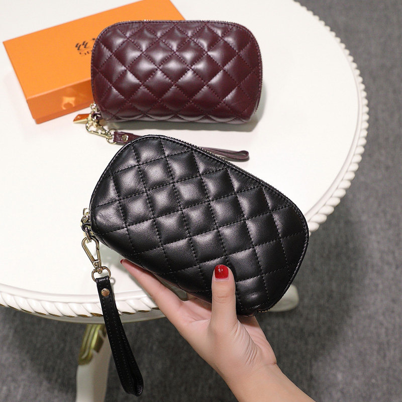 2020新款真皮手拎手拿包女士气质大容量软牛皮贝壳零钱包大手机包