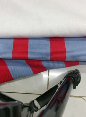 13元一米灰蓝色红条纯棉2:2定位螺纹，满20包邮