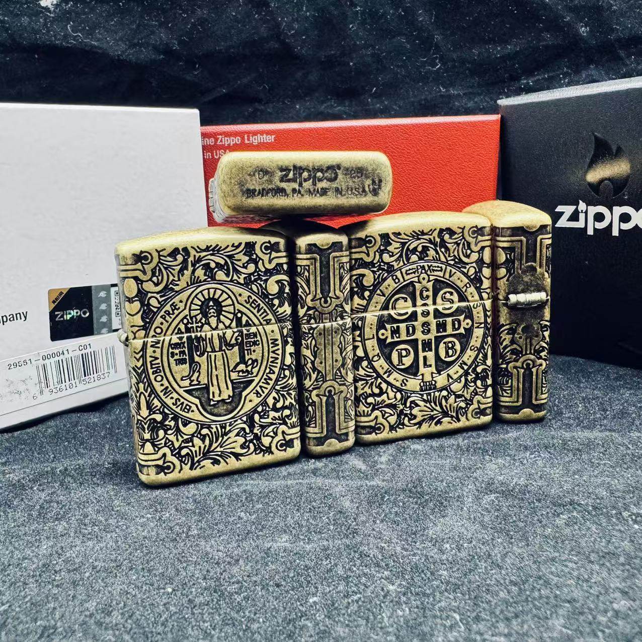 正品ZIPPO打火机官版古铜康斯坦丁暗夜之印29561-000041-C01 收藏