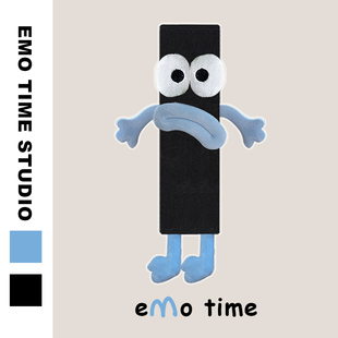 emo原创可爱emo小柴人黑汽车安全带肩套车载饰品护肩防磨损通用款