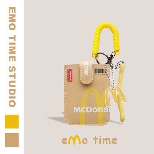 emo原创M记麦麦抽拉卡包多卡位便携地铁食堂门禁校园学生证件收纳