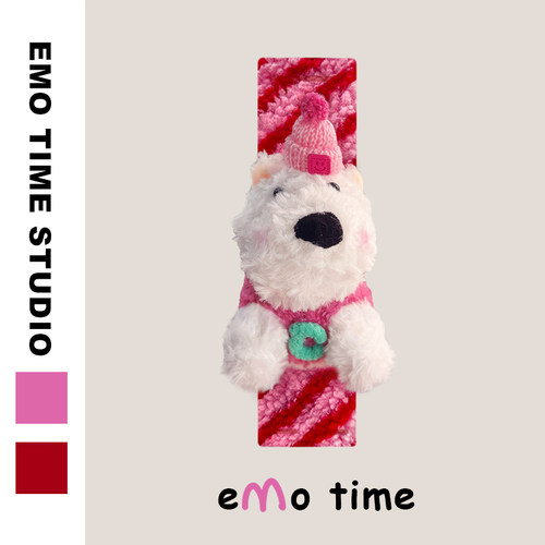 emo 原创冬日恋歌西高地汽车条纹安全带车载饰品护肩套防磨损通用