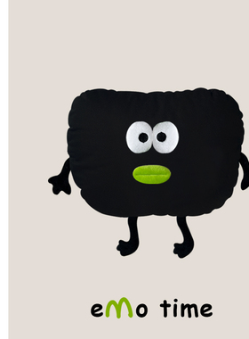 emo 原创淡定小柴人汽车头枕车载护颈靠枕车用头枕腰靠四季通用款