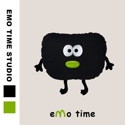 emo 原创淡定小柴人汽车头枕车载护颈靠枕车用头枕腰靠四季通用款