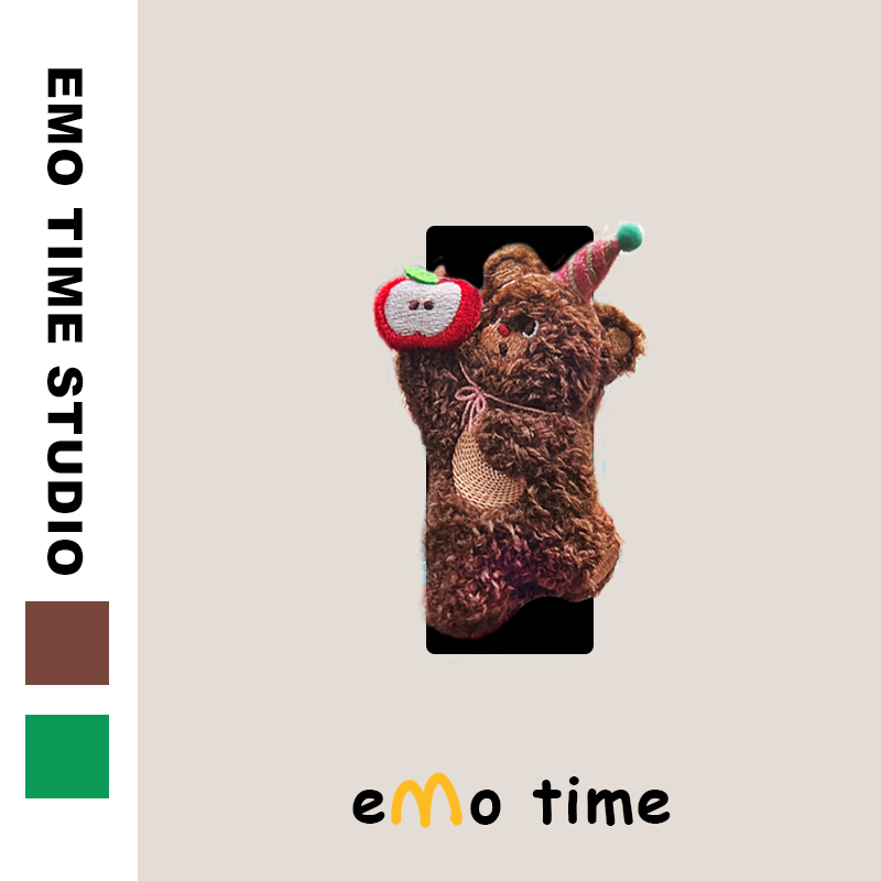 emo happy小熊汽车门车内拉手保护车顶扶手套车通用车载圣诞礼物