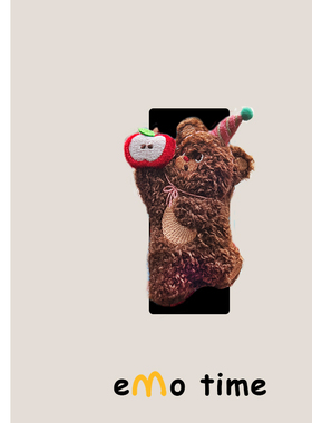 emo happy小熊汽车门车内拉手保护车顶扶手套车通用车载新年礼物