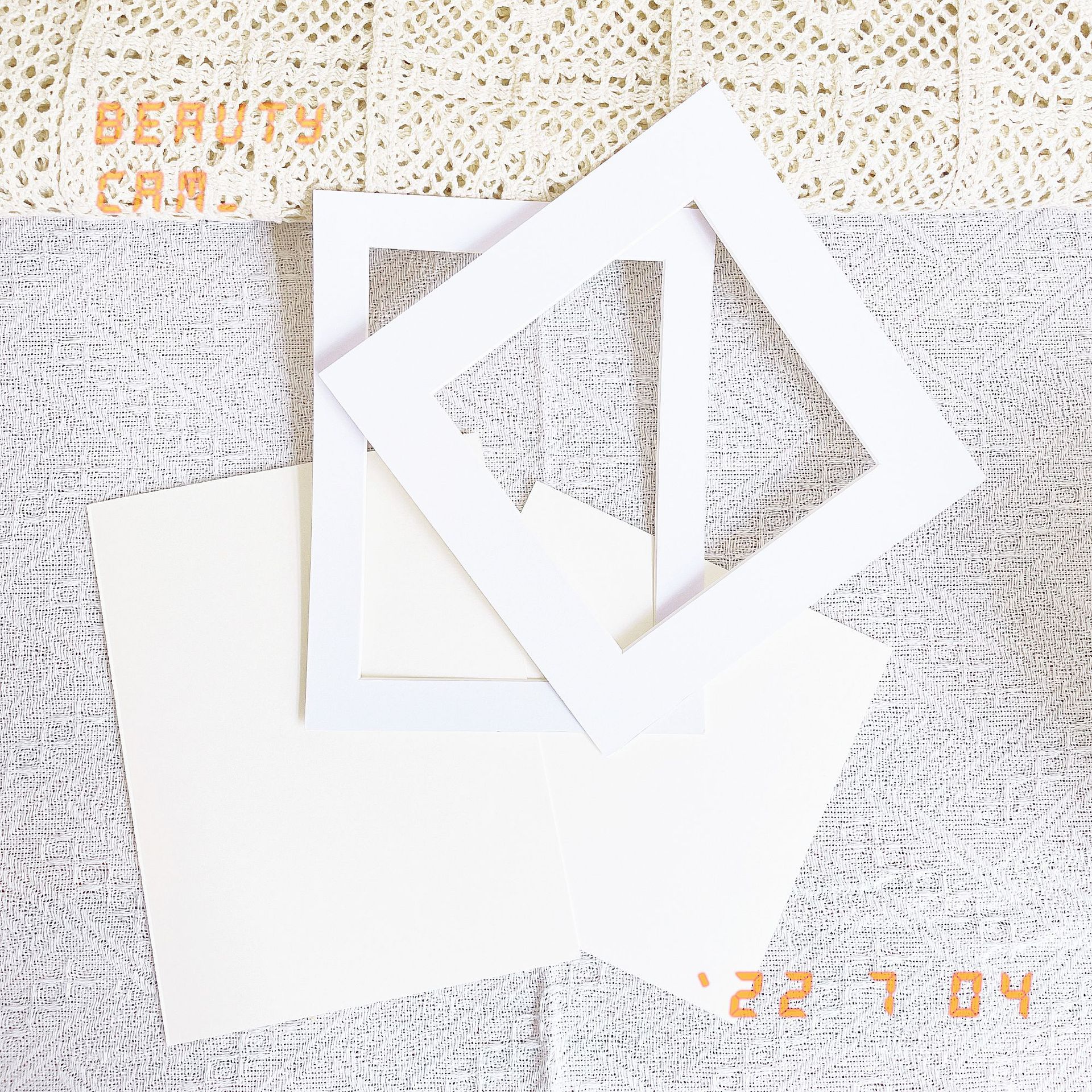 照片墙画框相框卡纸 7寸8寸10寸7x12寸16寸A4米色1mm卡纸