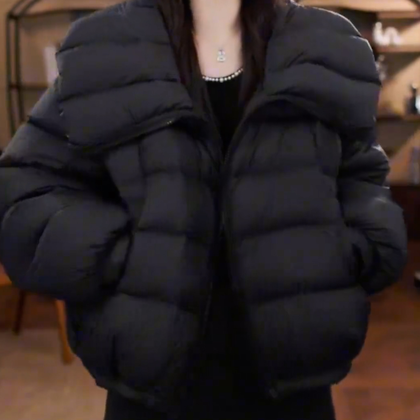 冬季加厚棉服高级感云朵短款