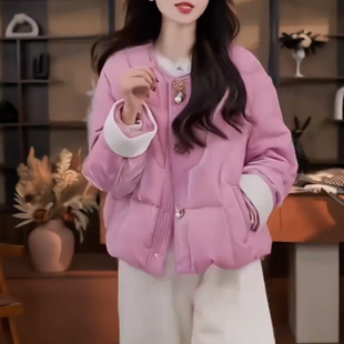 高端拼色设计感气质显瘦显白棉服女秋冬新款时尚潮流减龄韩版衣服