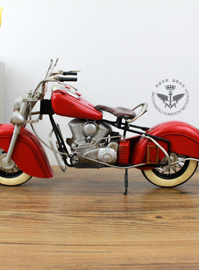 印第安手办动漫酒吧摩托车模型