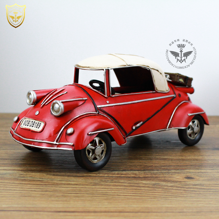 德国三轮车手办餐厅模型