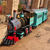 铁艺定制大型蒸汽火车仿真模型1 1酒吧商场活动咖啡店墙面装 饰