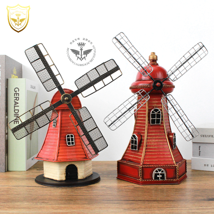 纯手工大风车动漫酒吧餐厅摆件