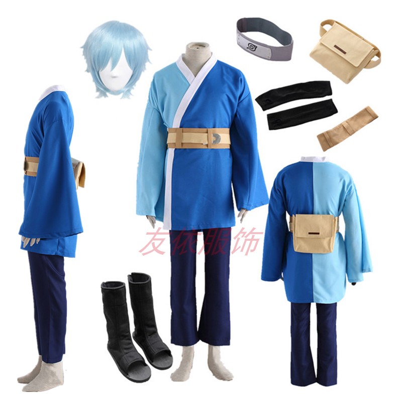 动漫Cosplayc火影忍者-见月装1代-博人传+假发全套服装万圣节