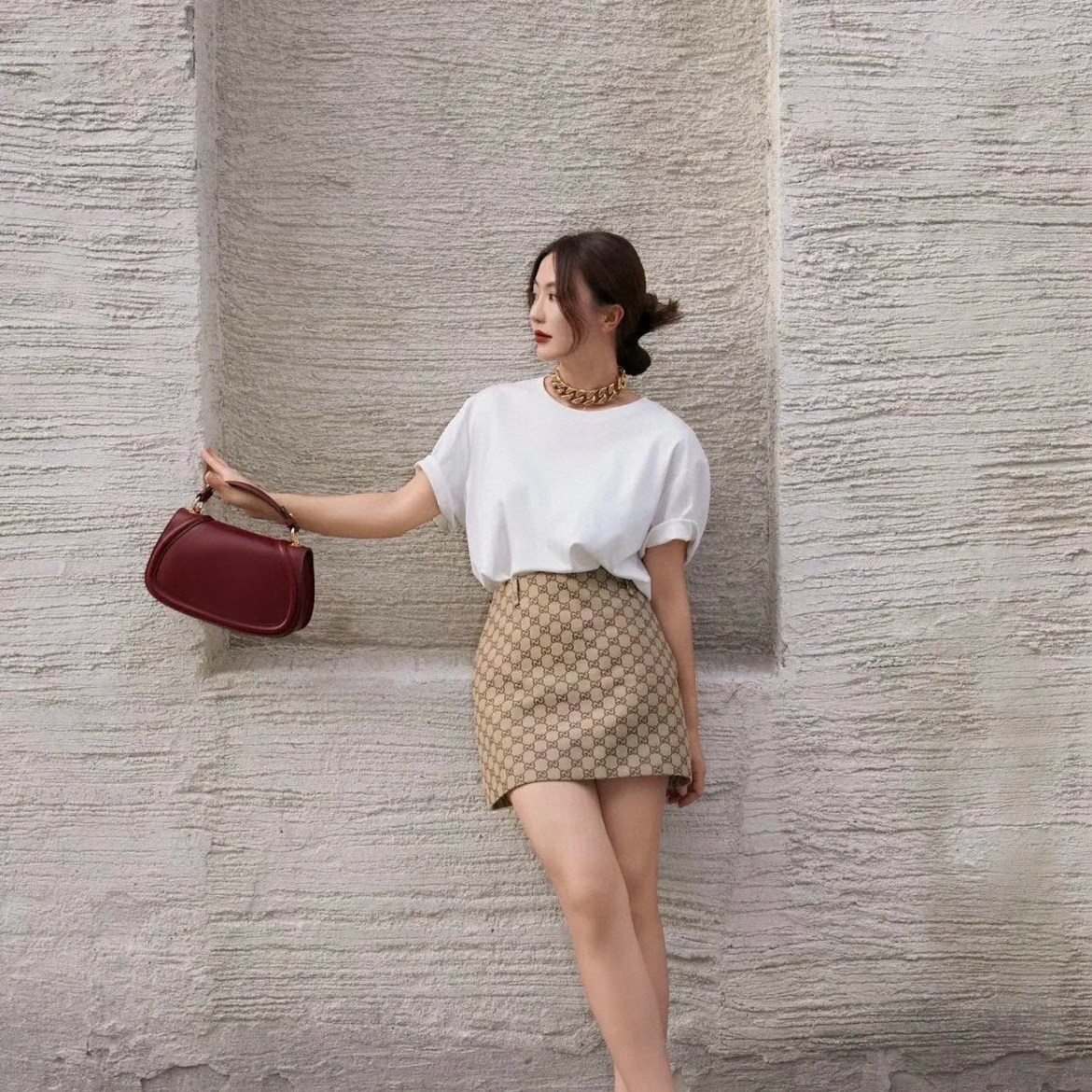 高定 半身裙短裙帆布迷你半身裙春秋裙子