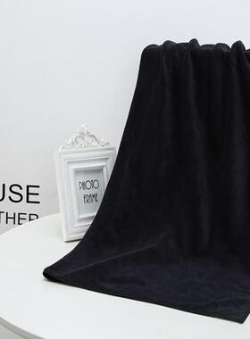 理发店专用黑色染发毛巾耐脏柔软超细纤维干发巾材质黑色高档不掉