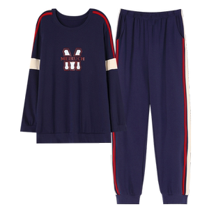 莱卡【高档面料】睡衣男秋冬季纯棉长袖休闲运动款家居服春天套装