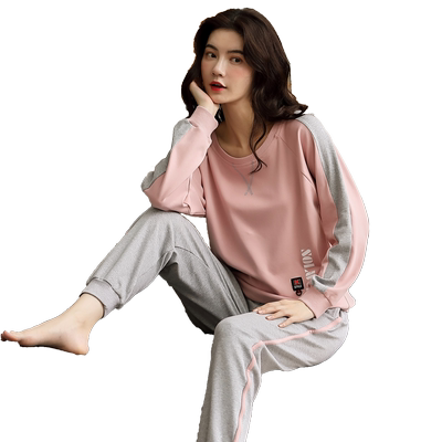 家居服长袖长裤春秋天运动套装