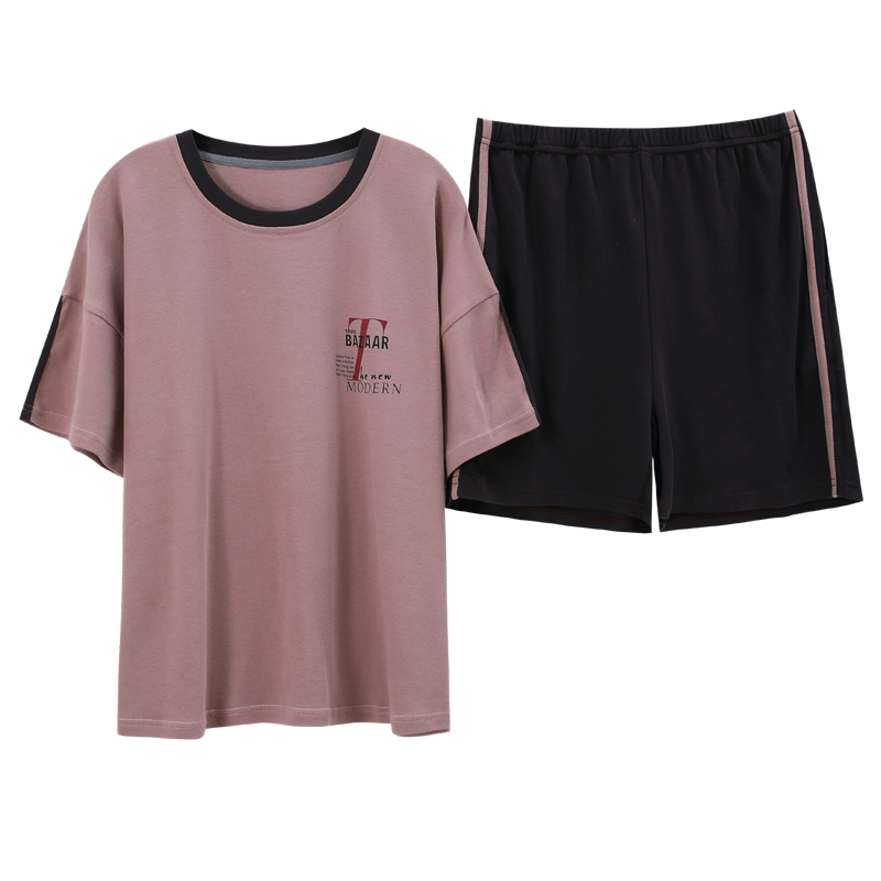 纯棉睡衣女夏季短袖夏天薄款家居服女士睡衣休闲卡通款两件套装女