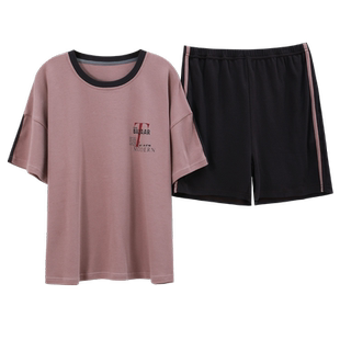 纯棉睡衣女夏季短袖夏天薄款家居服女士睡衣休闲卡通款两件套装女