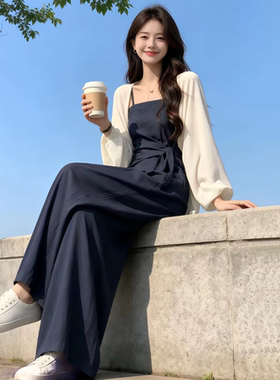 2026春季新款女装时尚套装女长袖上衣+阔腿裤两件套春秋装搭配