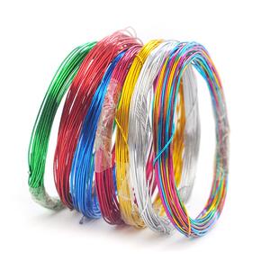 彩色手工铁丝 纽扣花漆包铁丝材料DIY手捧花22号彩色10根一扎辅料