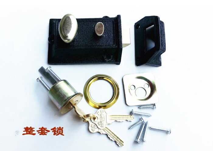 双保险牛头锁老式房门锁双山牌弹子门锁三环774牛头二保险锁包邮图片