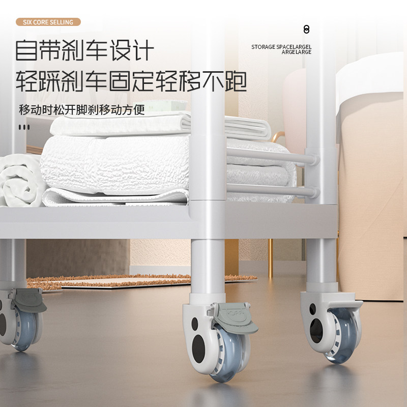 美容小推车美容i院置物架塑料工具车医用治疗车收纳手推车收纳推