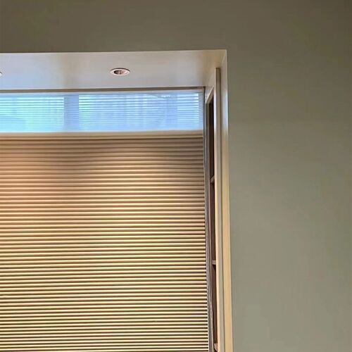 曼田打孔日夜蜂巢帘o卧室客厅电动百叶窗帘遮光遮阳帘窗户蜂窝帘