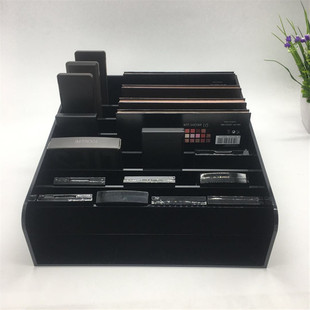 促销新款黑色亚克力大容量口红眼C影唇彩唇釉粉饼化妆品桌面收纳