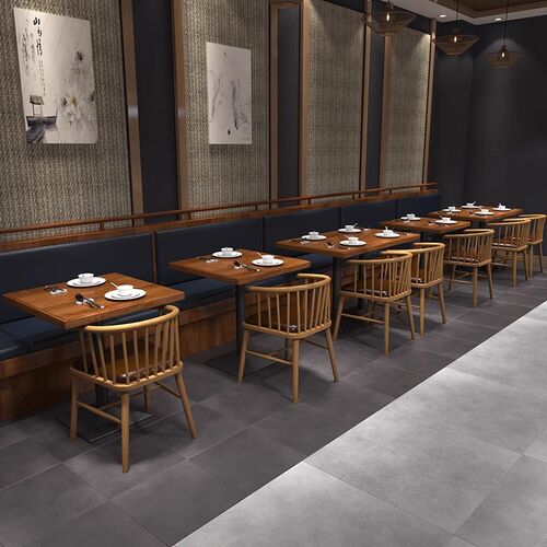 实木餐厅桌椅商i用小吃面馆火锅日料理寿司咖啡饭店快餐饮卡座沙