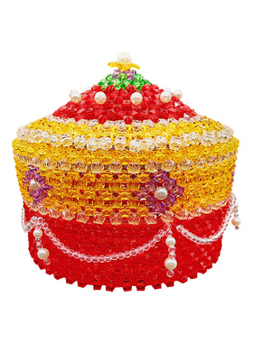 手工串珠蒙古包糖果盒客厅t桌面收纳装饰摆饰家居工艺礼品摆饰成