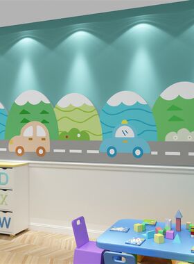 幼儿园走廊大厅墙面装饰s画环境创设材料主题成品文化背景布置楼