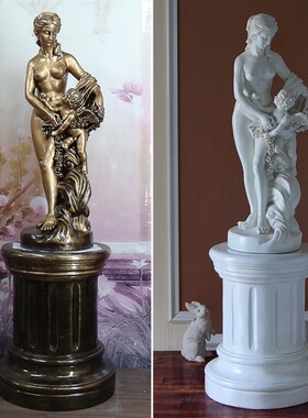 酒柜摆件女神雕塑家居工艺术品摆件树I脂工艺品浮雕阳台楼梯摆设