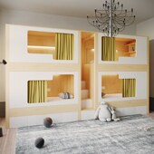 太空舱全b包床电竞酒店上下床宿舍青年旅社员工双层高低板式 公寓