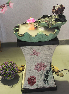 2021创意开业礼品乔迁礼w物室内桌面饰品流水喷泉摆件雾化加湿器