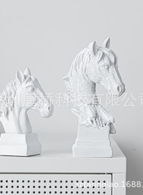 新品家居摆件马头树脂工艺品摆件动物摆件电视T柜书架摆件摆饰