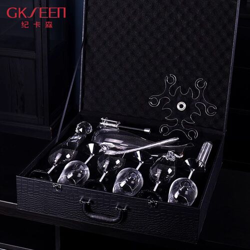 高档红酒杯e套装送礼家用奢华水晶葡萄酒醒酒器欧式杯架玻璃高脚