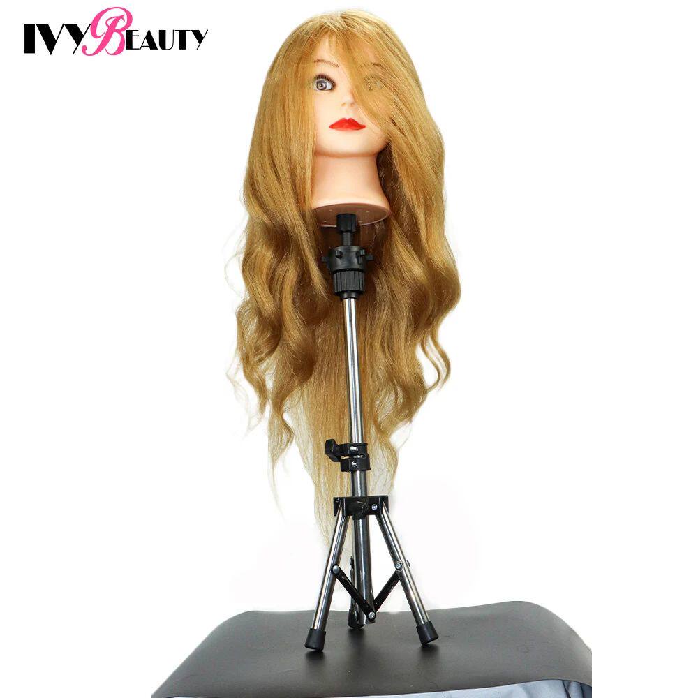 Mannequin Head Tripod Holder Wigs Stand For Wig Making Rotat